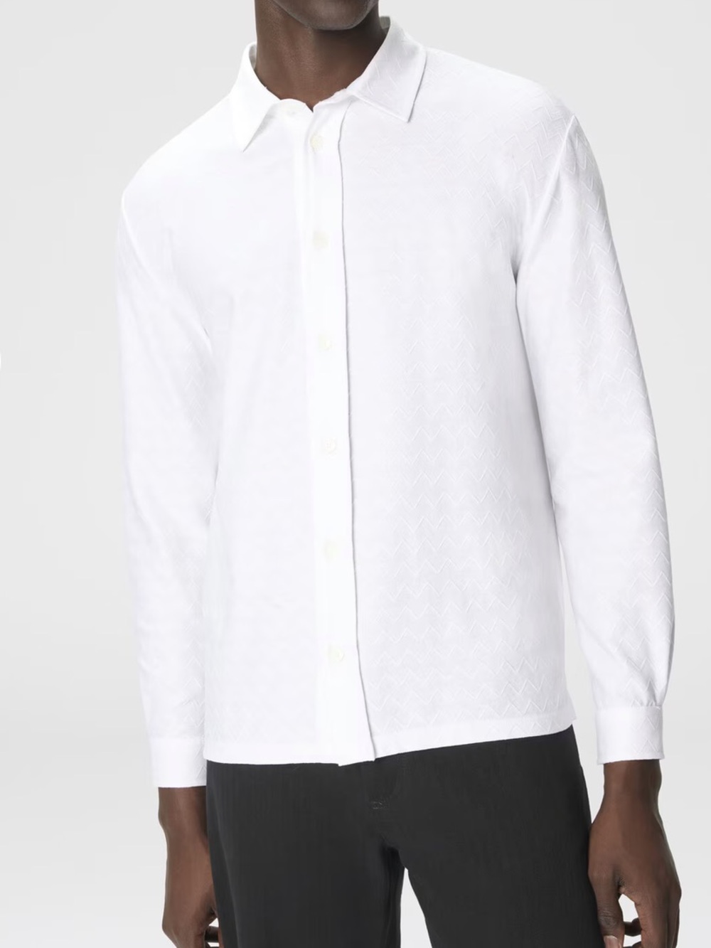Missoni White Men's Dress Shirt - Button Front
